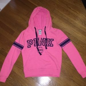 PINK quarter-zip sweatshirt